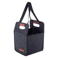 thumbnail image 2 of Gift-Ready Drinks Carrier for Parties, SomWiBe Felt Beverage Tote with Divider and Pocket for Picnic, Brunch, Takeout, 2 of 6