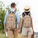 thumbnail image 4 of Disketp Colorful Owls Mochila de Lona Estampada, Mochila Escolar de Viaje Ligera para Estudiantes y Portátil-Medium, 4 of 5