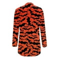 thumbnail image 4 of Hunpta Halloween Long Cardigans for Women, Bat Long Sleeve Cardigan for Women Halloween Bat Pattern Open Front Cardigan Lightweight Cardigans, Cardigan Sweaters for Women Z11 Orange, 4 of 5