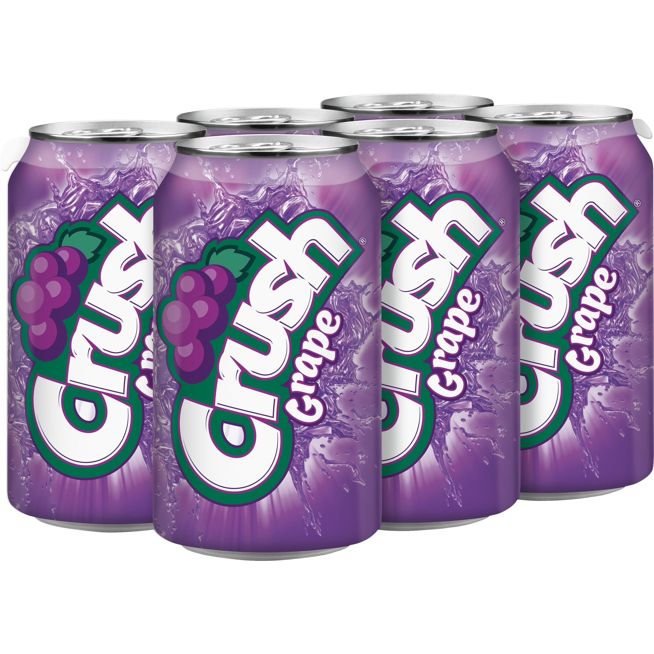 Crush Grape Soda, 12 fl oz cans, 6 pack
