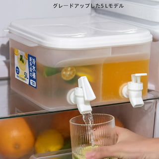 Hapeisy Plastic Drink Dispenser, Beverage Dispenser with Spigot, 1 Gallon/3.5L Iced Juice Lemonade Dispenser for Party Daily Use, Milk Dispenser for