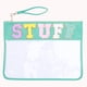 thumbnail image 5 of Personalizado 50 (calidad Mejorada 300 G) Carta Gran Capacidad Multiusos Transparente Impermeable Snack Maquillaje Embrague Con Pulsera Verde, 5 of 9