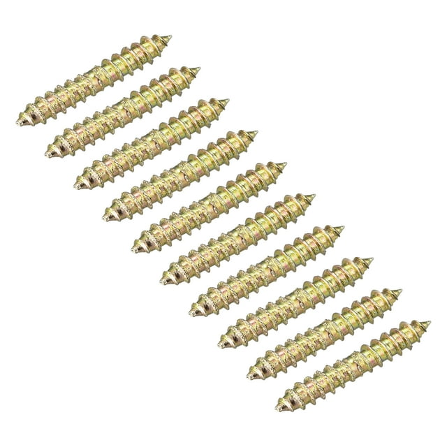 Unique Bargains 4x11mm Hanger Bolts, 12 Pack Double Ended Self-Tapping Thread Dowel Screws