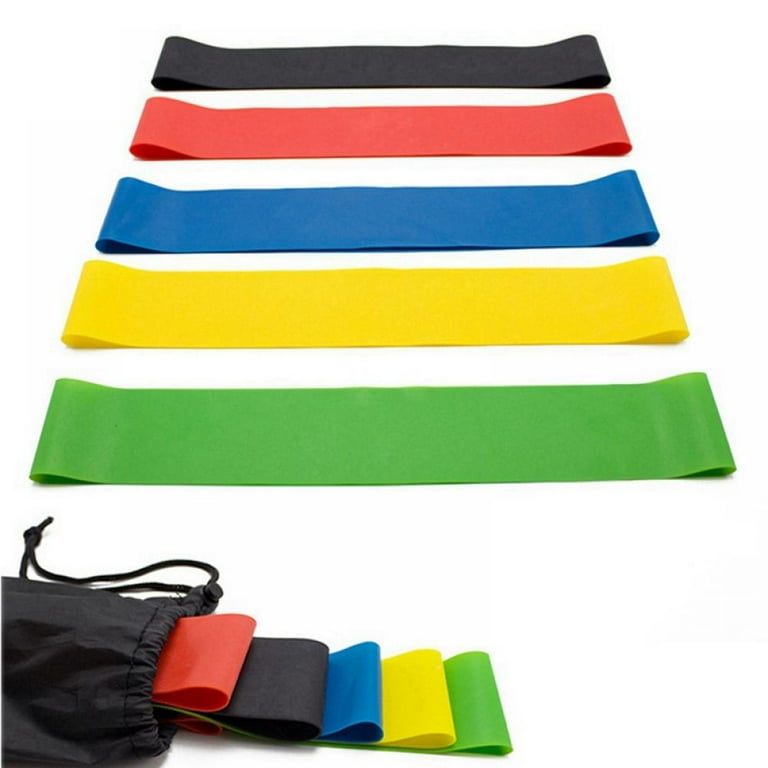 Resistance Bands Exercise Loop bands and Workout Bands by Set of 5 24 inch Fitness Bands for Training or Physical Therapy Improve Mobility and