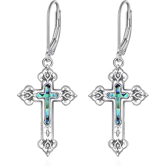 DOLIOX Sterling Silver Celtic Knot Dangle Earrings Good Luck Irish Celtic Knot Leverback Dangles Earrings for Women