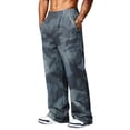 thumbnail image 6 of LTTVQM Men's Casual Outdoor Camo Trousers All Purpose Digital Pixel Camo All Over Digital Print Lightweight Breathable Summer Beach Full Length Pants Blue 3XL, 6 of 7