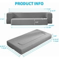 thumbnail image 2 of MUZZ 8.6-Inch Floor Sofa Bed Queen Size, Convertible Folding Sofa Bed, Sleeper Couch Bed with Memory Foam Mattress for Living Room(Light Grey), 2 of 7