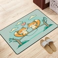thumbnail image 2 of ZICANCN Smiling Romantic\r\nFoxes Area Rugs Doormat , Facecloth Non-Slip Floor Mat Rug for Living Room Kitchen Sink Area Indoor Outdoor Entrance 36"x24", 2 of 9