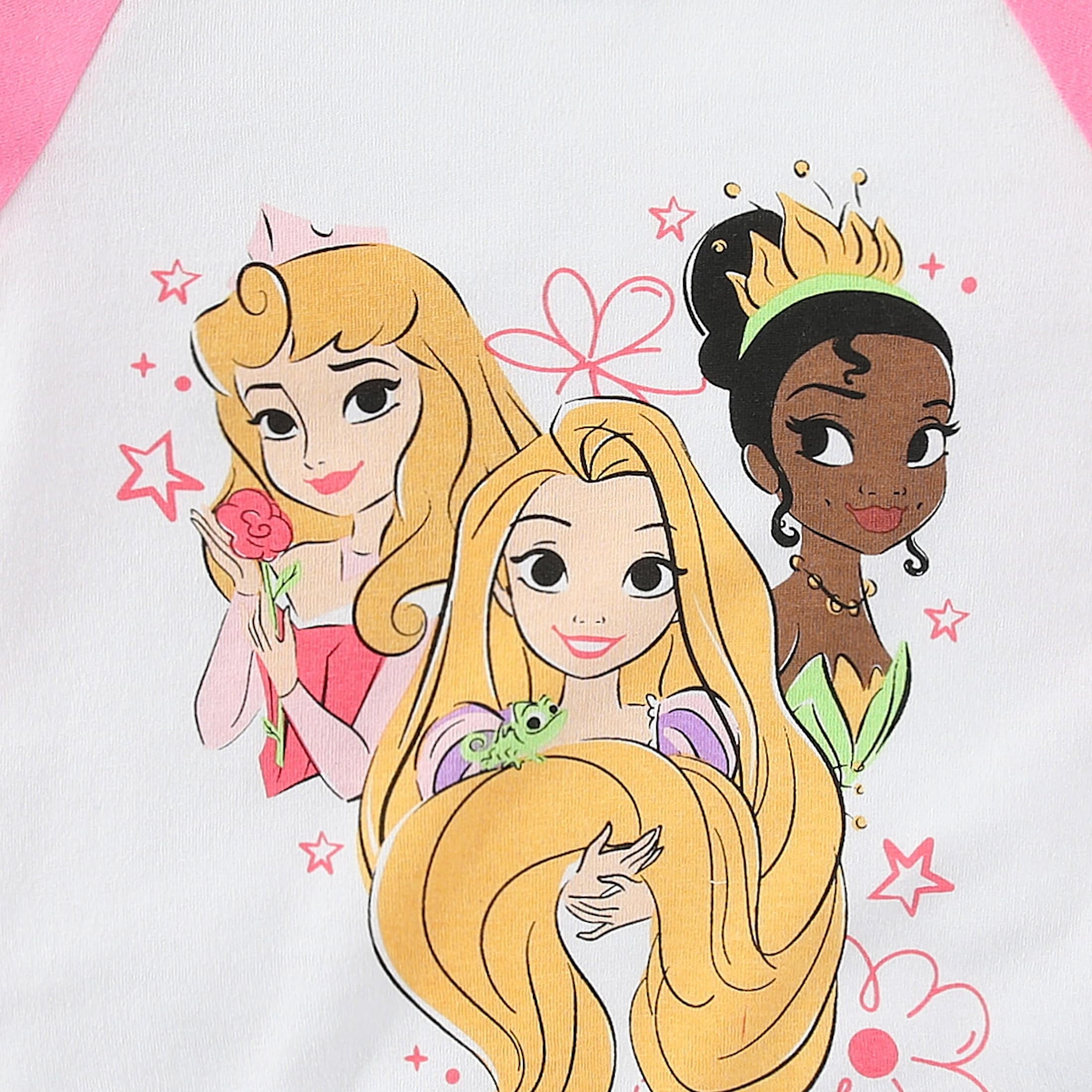 Disney Princess Long Sleeve Shirt and French Terry Pants Set (Girls), 2 Piece Set, Sizes 2T-6X