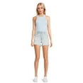 thumbnail image 4 of No Boundaries Mid Rise Fray Midi Denim Short, 4 of 5