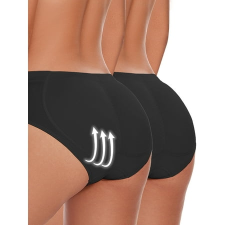 2PCS Black Butt Lifter Panty for Women Butt Pads Panty Butt Enhancement Shapewear M