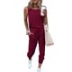 thumbnail image 1 of Conjunto Deportivo PRETTYGARDEN para Mujer Sin Mangas con Cuello Redondo Vino M, 1 of 5