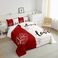 thumbnail image 3 of jejeloiu Happy Valentine'S Day Bedding Comforter Set,Cartoon Cute Loves Twin Comforter Sets,Romantic Couple Bedding Set For Men Women,Super Cozy Room Decor,2-Piece, 3 of 8