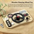 thumbnail image 4 of Kids Driving Sensory Toy, Fine Polishing Simulation Wooden Car Steering Wheel Toy Scratch Proof Educational Rounded Corners  For Pretend Play, 4 of 8