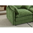 thumbnail image 6 of 101" Modular Sectional Sofa, Modern Convertible L-Shape Sofa Couch with Ottoman, 3 Seat Cloud Sectional Couch with Deep Seat for Living Room Bedroom, Green, 6 of 7