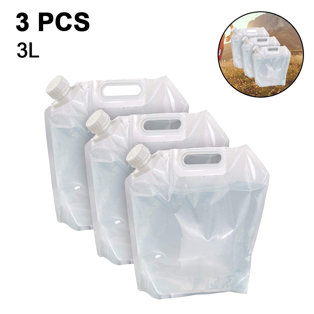 SurVivv Premium Collapsible Water Container Bag, No-Leak, Freezable,  Odorless, Flat Folding, BPA Free Food Grade Clear Plastic Storage Tank for  Sports Outdoors Camping (2.6 Gal 6Pk)