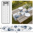 thumbnail image 3 of Navy Blue Pumpkins Fall Table Runner Linen Burlap Table Runner 72 Inches Long Thanksgiving Leaves Elegant Pastoral Dresser Scarves for Kitchen Island Coffee Dining Room Party Holiday Decor 14"x72", 3 of 8
