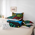 thumbnail image 6 of Homewish Gamepad Controller 7pcs Bedding Comforter Set,Colorful Splash Ink Queen Bedding Sets,Green Red Black Queen Sheet Sets For Teens,Ultra Soft Home Decor Reversible, 6 of 8