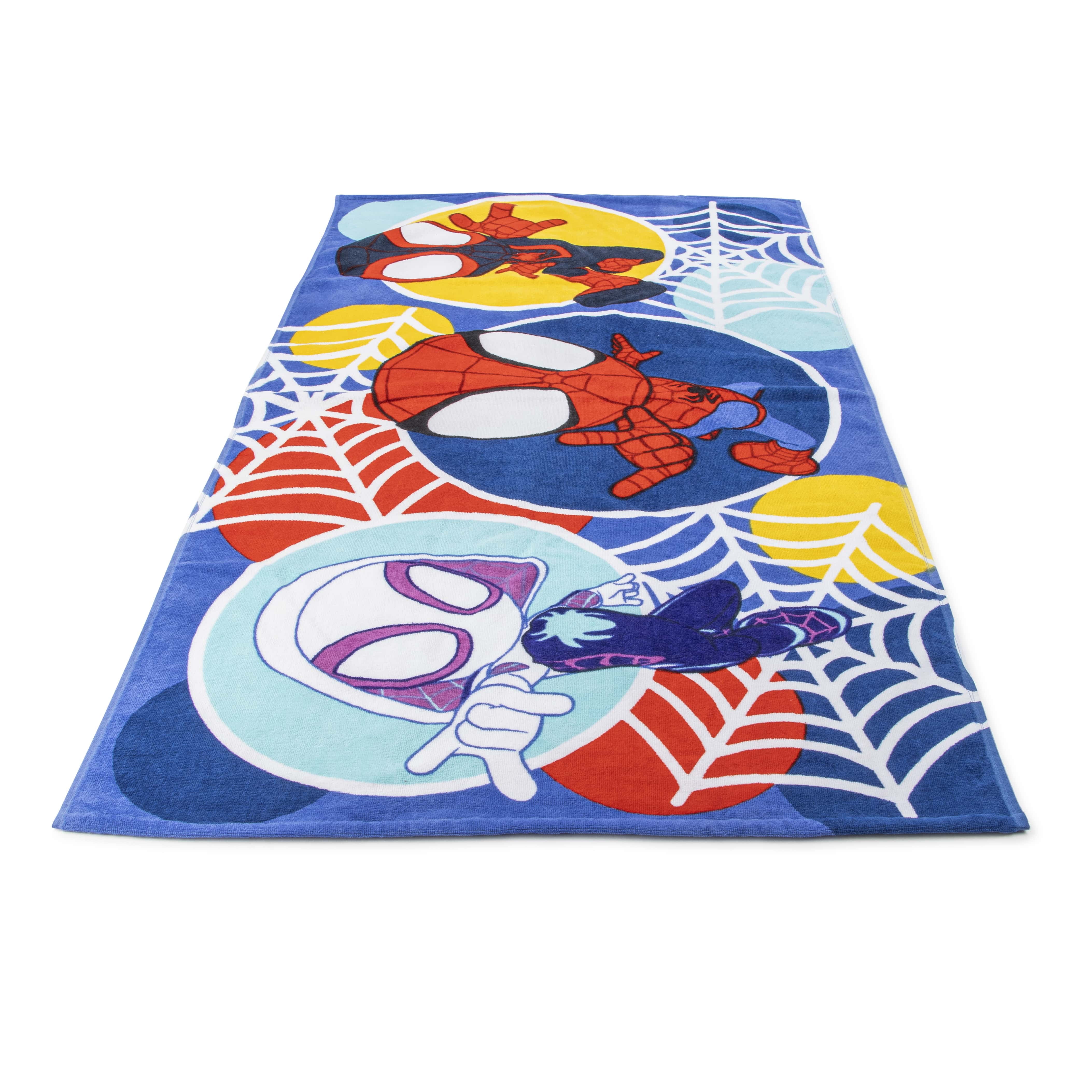 Spidey & His Amazing Friends Spots and Webs 27" x 54" Kids Bath Towel, Cotton, Multicolor, Disney