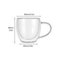 thumbnail image 3 of Double Layer Cup Glass Mugs Double-Layer 250ML Milk Juice Borosilicate Transparent Cups, 3 of 4