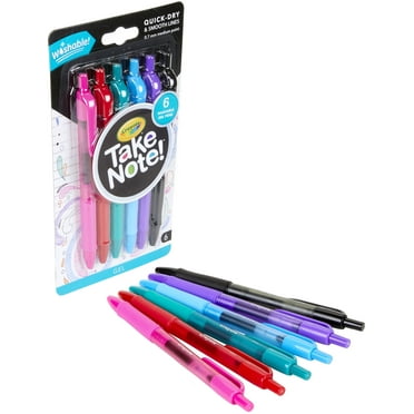 Crayola Take Note! Washable Gel Pens 6/Pkg-