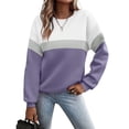 thumbnail image 2 of EHQJNJ Chandails en Molleton pour Femmes Coupe Ample Chandail en Molleton Graphique Tendance pour Femmes Imprimé Col Rond Chandail en Molleton Col Rond Pull Tops Décontracté Manches Longues Chemises d'Entraînement Blouse Ample, 2 of 5