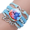 thumbnail image 5 of Stitch Disney pulseras de cadena de cuerda trenzada azul Anime Stich Lilo & stitch pulsera de cuero moda chico juguete joyería regalos de navidad, 5 of 5