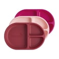 thumbnail image 1 of Juego De 3 Platos Para Bebe Silicon Color Rosa 3 Compartimentos, 1 of 6