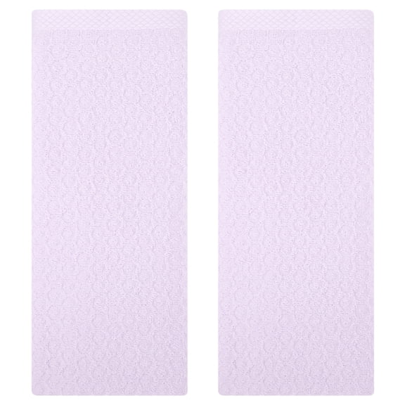 Unique Bargains Solid Bathroom Hand Towel Cotton Hand Towel Set for Kitchen Purple 2-Piece