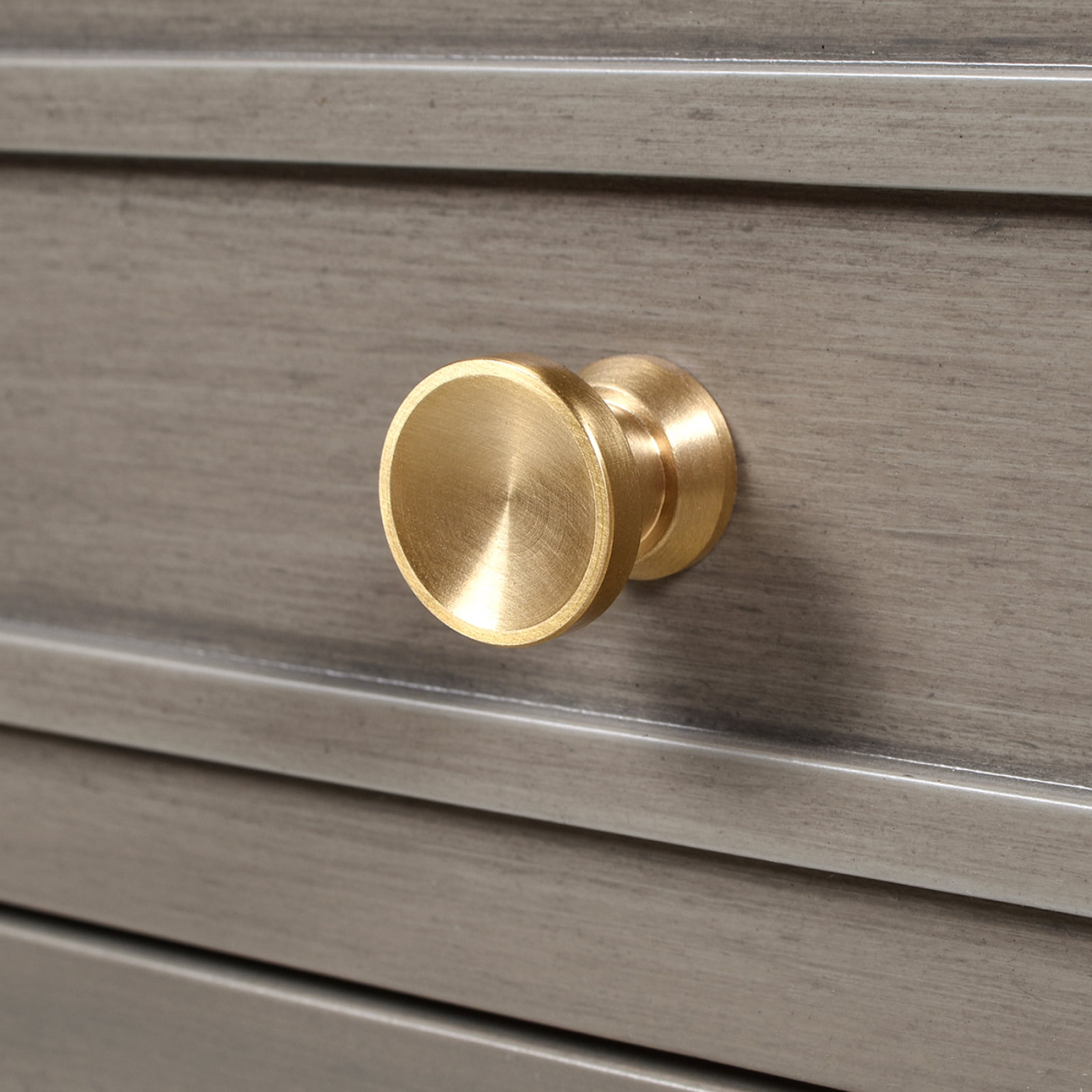 Miekor Furniture Dauphin Gold Accent 5-Drawer Wood Executive Desk, Grey Cashmere Wood 73807