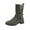 Army Green, variant on Womens Winter Boots, Casual Solid Color Plus Size Round Toe Belt Buckle Low Heel Mid-Calf Winter Boots, Women's Boots