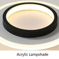 thumbnail image 7 of ADISUN LED Ceiling Light Round Modern Flush Mount Lamp Ceiling Lights Fixtures Warm Light for Living Room Kitchen Bedroom Hallway Staircase, Black, 7 of 7