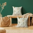 thumbnail image 2 of Spring Pillow Covers 20x20 Set of 2, Herb Wild Floral Decorative Throw Pillows Linen Sage Green Plant Flower Farmhouse Cushion Pillow Covers for Sofa Couch Outdoor, 2 of 6