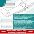 thumbnail image 3 of 4 Pcs Leaf Spring Clamp Kit Leaf Springs up to 2.5” Wide Lock Spring Together for Vehicles Stabilizing Control, Bend Repair Clip with Cap Wide Axle Rebound Clamp(Silver), 3 of 6