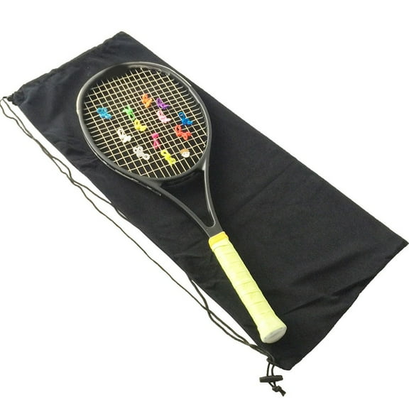 Tennis Racket Storage Bag Soft Lightweight Drawstring Bags Flannel Racket Cover
