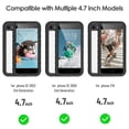 thumbnail image 2 of Compatible with iPhone SE 2022/iPhone SE 2020/iPhone SE 2016/iPhone 7/iPhone 8 Waterproof Case with Strap Clear Heavy Duty Case with Screen Protector Dirt Proof Swiming Skiing Gifts, 2 of 13