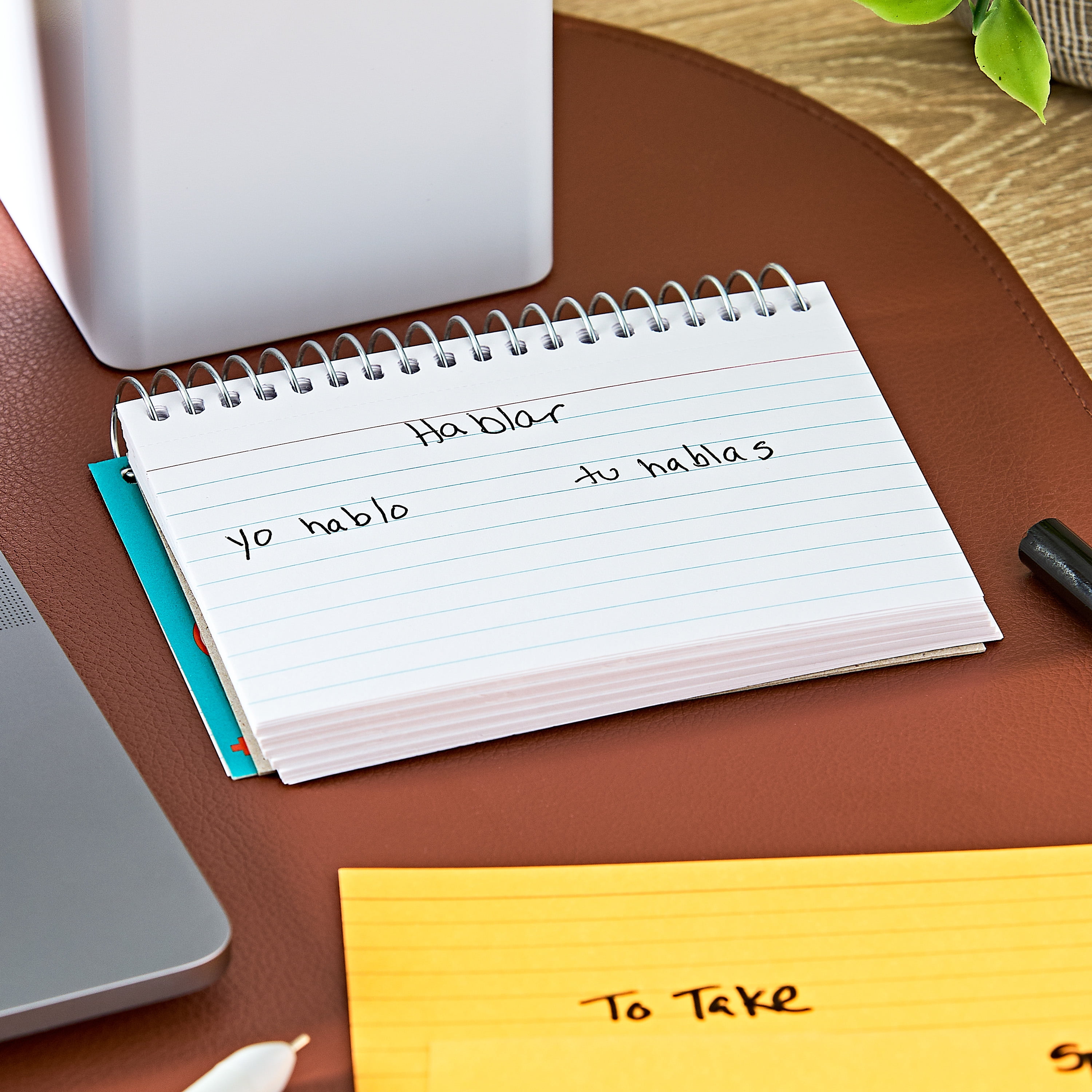 Oxford Spiral Ruled Index Cards, 3 in x 5 in, White, 50 Count
