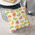 thumbnail image 6 of ZNDUO Square Home Decorative Throw Pillows, Corduroy Cute Fruit Cartoon Food Doodles Pattern Couch Pillows, Throw Pillows for Bed, 18"x18", 6 of 8