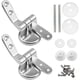 thumbnail image 1 of Bisagras para asiento de inodoro, piezas de repuesto de aleación de zinc, pernos y tuercas ajustables para asiento de inodoro, bisagras izquierda y derecha, resistentes y duraderas, 1 of 5