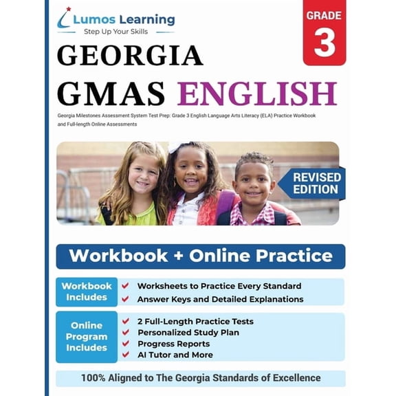 Gmas by Lumos Learning Georgia Milestones Assessment System Test Prep: Grade 3 English Language Arts Literacy (ELA) Practice Workbook and Full-, Book 2, (Paperback)