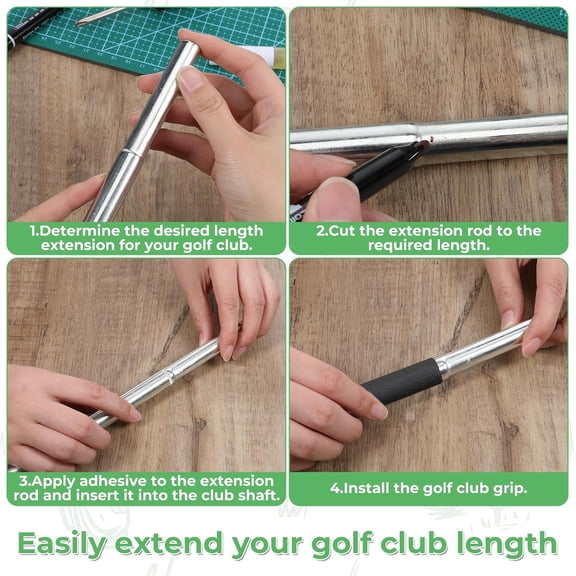8 Pcs Golf Club Shaft Extensions, Aluminum Alloy Golf Club Extensions Putter Length Adjustment Tool for Irons and Woods Golf Steel Clubs Replacement Parts$$