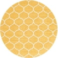 thumbnail image 3 of Unique Loom Trellis Frieze Collection Area Rug - Rounded (7' 10" Round Yellow/Ivory), 3 of 7