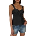thumbnail image 5 of Womens Peplum Tank Tops Drawstring Ruched Babydoll Sleeveless Shirts Casual Eyelet Going Out Camisole, 5 of 6