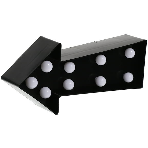 BESTONZON Modern Black LED Arrow Light Sign Wall Decor Battery Operated