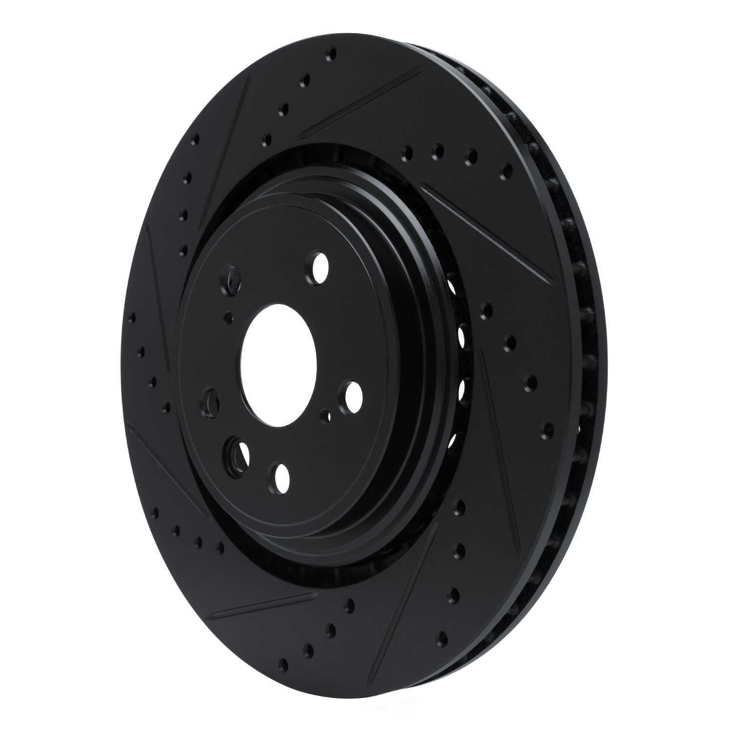 Dynamic Friction Company 633-75066L DFC Brake Rotor - Drilled And Slotted - Black