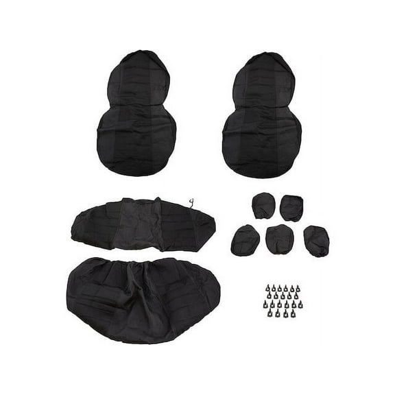 Seat Cover 3 Piece Set - Compatible with 2000 - 2018 Toyota Tundra 2001 2002 2003 2004 2005 2006 2007 2008 2009 2010 2011 2012 2013 2014 2015 2016 2017