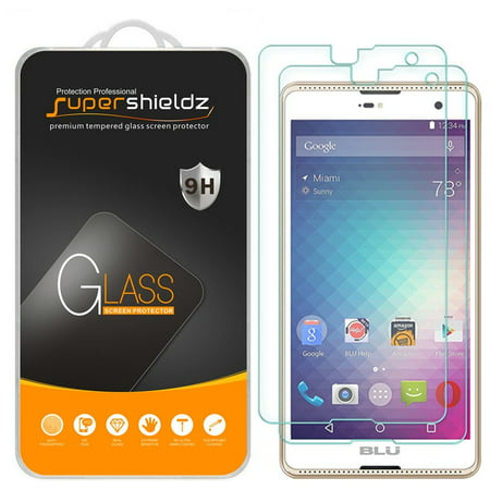 [2-Pack] Supershieldz for BLU Advance 5.5 HD Tempered Glass Screen Protector, Anti-Scratch, Anti-Fingerprint, Bubble Free