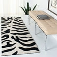 thumbnail image 3 of SAFAVIEH Soho Frazier Zebra Striped Wool Runner Rug, Beige/Black, 2'6" x 8', 3 of 9
