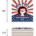 thumbnail image 3 of FMSHPON Happy Independence Day American Flag Set of 8 Coaster for Drinks, Absorbent Ceramic Stone Coasters Cup Mat with Cork Base for Home Kitchen Room Coffee Table Bar Decor, 3 of 4