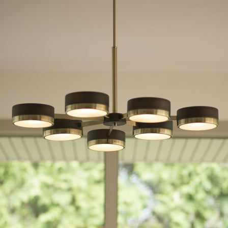 Madison 7 Light Bronze Mid-Century Modern Chandelier